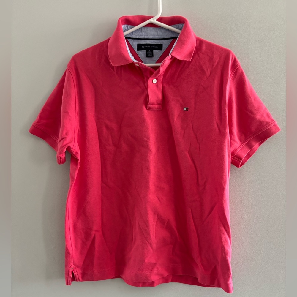 Tommy Hilfiger Men’s Coral Pink Polo Shirt
